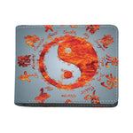 Fire Yin Yang Chinese Zodiac Print Bifold Wallet