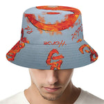 Fire Yin Yang Chinese Zodiac Print Bucket Hat