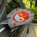 Fire Yin Yang Chinese Zodiac Print Car Side Mirror Covers