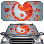 Fire Yin Yang Chinese Zodiac Print Car Windshield Sun Shade