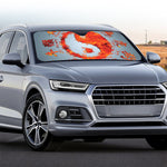 Fire Yin Yang Chinese Zodiac Print Car Windshield Sun Shade