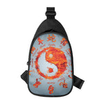Fire Yin Yang Chinese Zodiac Print Chest Bag