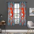 Fire Yin Yang Chinese Zodiac Print Grommet Curtain Panels