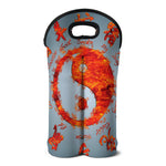 Fire Yin Yang Chinese Zodiac Print Double Neoprene Wine Tote