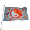 Fire Yin Yang Chinese Zodiac Print Flag