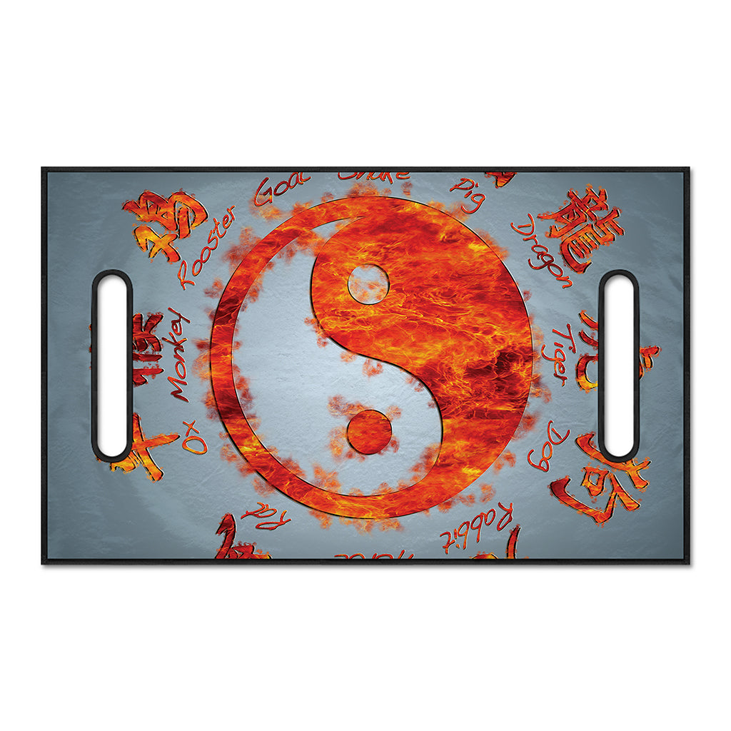 Fire Yin Yang Chinese Zodiac Print Golf Cart Seat Cover