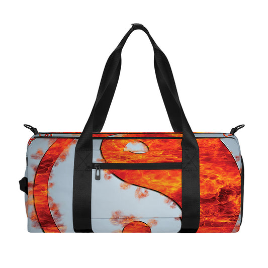 Fire Yin Yang Chinese Zodiac Print Gym Bag