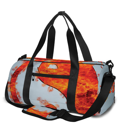 Fire Yin Yang Chinese Zodiac Print Gym Bag