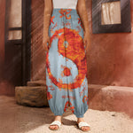 Fire Yin Yang Chinese Zodiac Print Harem Pants