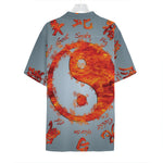 Fire Yin Yang Chinese Zodiac Print Hawaiian Shirt