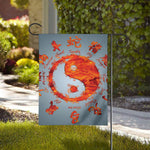 Fire Yin Yang Chinese Zodiac Print House Flag