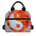 Fire Yin Yang Chinese Zodiac Print Insulated Lunch Bag