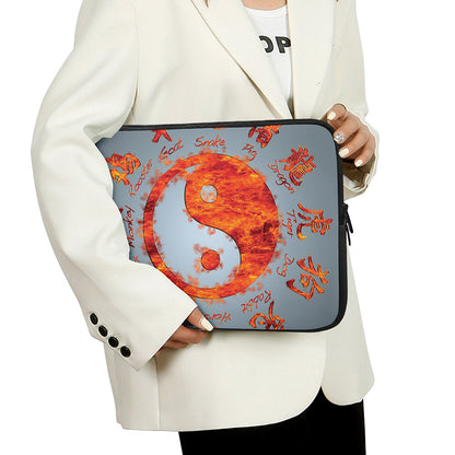 Fire Yin Yang Chinese Zodiac Print Laptop Sleeve