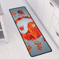 Fire Yin Yang Chinese Zodiac Print Long Kitchen Mat