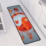 Fire Yin Yang Chinese Zodiac Print Long Kitchen Mat