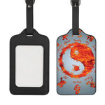 Fire Yin Yang Chinese Zodiac Print Luggage Tag