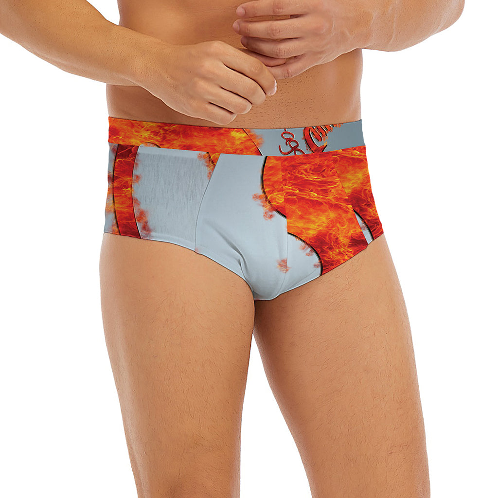 Fire Yin Yang Chinese Zodiac Print Men's Briefs