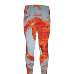 Fire Yin Yang Chinese Zodiac Print Men's leggings