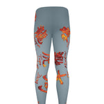 Fire Yin Yang Chinese Zodiac Print Men's leggings