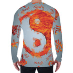 Fire Yin Yang Chinese Zodiac Print Men's Long Sleeve T-Shirt