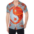 Fire Yin Yang Chinese Zodiac Print Men's Shirt