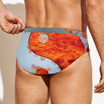 Fire Yin Yang Chinese Zodiac Print Men's Swim Briefs