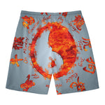Fire Yin Yang Chinese Zodiac Print Men's Swim Trunks