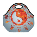 Fire Yin Yang Chinese Zodiac Print Neoprene Lunch Bag