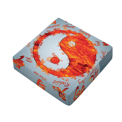 Fire Yin Yang Chinese Zodiac Print Outdoor Seat Cushion Cover