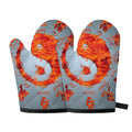 Fire Yin Yang Chinese Zodiac Print Oven Mitts