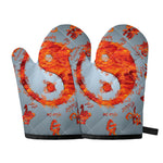 Fire Yin Yang Chinese Zodiac Print Oven Mitts