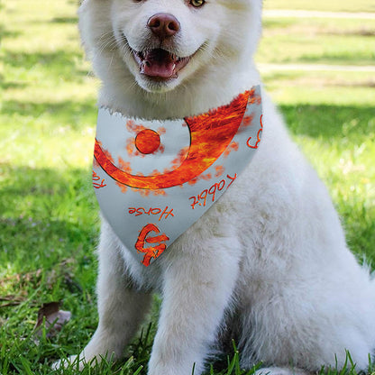 Fire Yin Yang Chinese Zodiac Print Over The Collar Dog Bandana