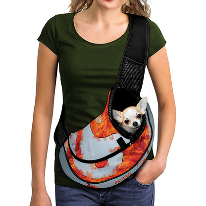 Fire Yin Yang Chinese Zodiac Print Pet Sling Carrier