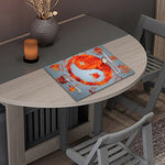 Fire Yin Yang Chinese Zodiac Print Placemat