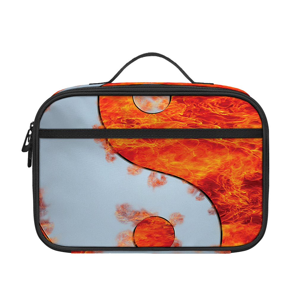 Fire Yin Yang Chinese Zodiac Print Portable Lunch Bag