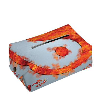 Fire Yin Yang Chinese Zodiac Print Rectangle Tissue Box Cover