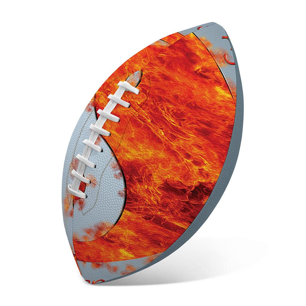 Fire Yin Yang Chinese Zodiac Print Rugby Ball