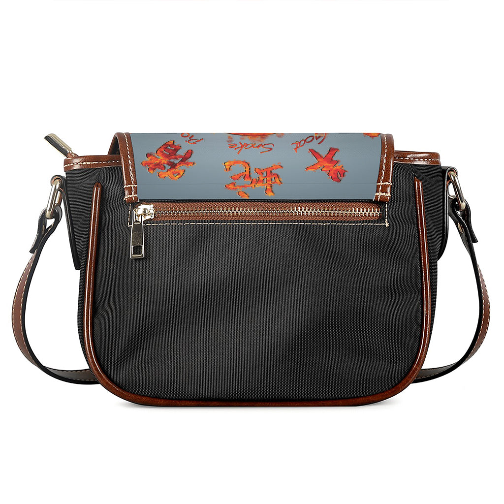 Fire Yin Yang Chinese Zodiac Print Saddle Bag