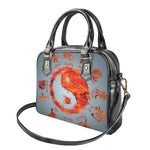 Fire Yin Yang Chinese Zodiac Print Shoulder Handbag