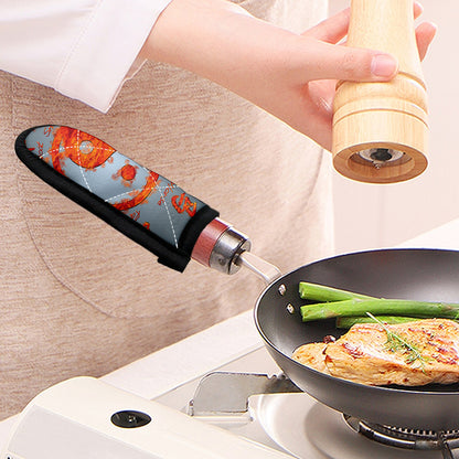 Fire Yin Yang Chinese Zodiac Print Skillet Handle Cover