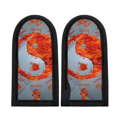 Fire Yin Yang Chinese Zodiac Print Skillet Handle Cover