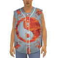 Fire Yin Yang Chinese Zodiac Print Sleeveless Baseball Jersey