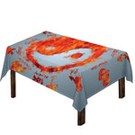 Fire Yin Yang Chinese Zodiac Print Tablecloth