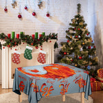 Fire Yin Yang Chinese Zodiac Print Tablecloth