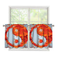 Fire Yin Yang Chinese Zodiac Print Tier Curtains