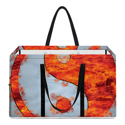 Fire Yin Yang Chinese Zodiac Print Utility Tote Bag