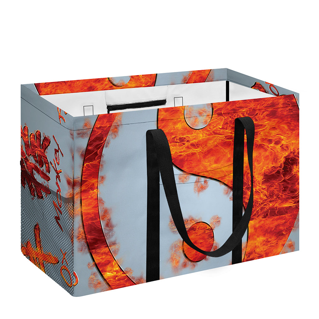 Fire Yin Yang Chinese Zodiac Print Utility Tote Bag