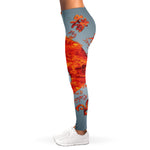 Fire Yin Yang Chinese Zodiac Print Women's Leggings