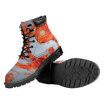 Fire Yin Yang Chinese Zodiac Print Work Boots