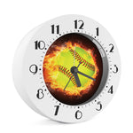 Fireball Softball Print Alarm Clock